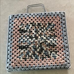 Vintage Festival Granny square market tote bag made in Spain.